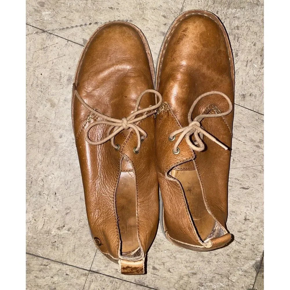 Born Oxford Brown Leather‎ Lace Up   Comfort Shoe Men Size 12M